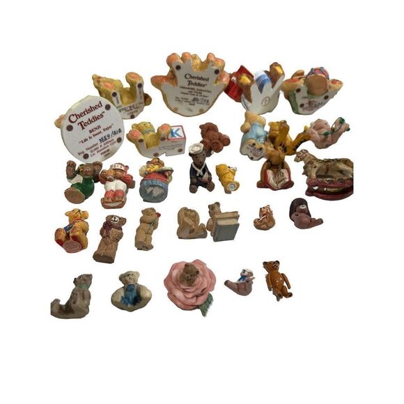 Cherished Teddies & Other Vintage 1991-P. HILLMAN Teddy Bear Figurine Lot of 29 - Picture 5 of 8